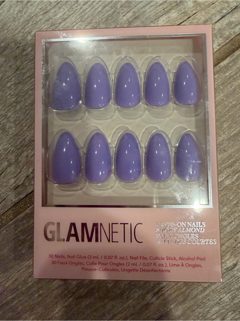 Glamnetic Short Almond Press-On Nails in Lilac